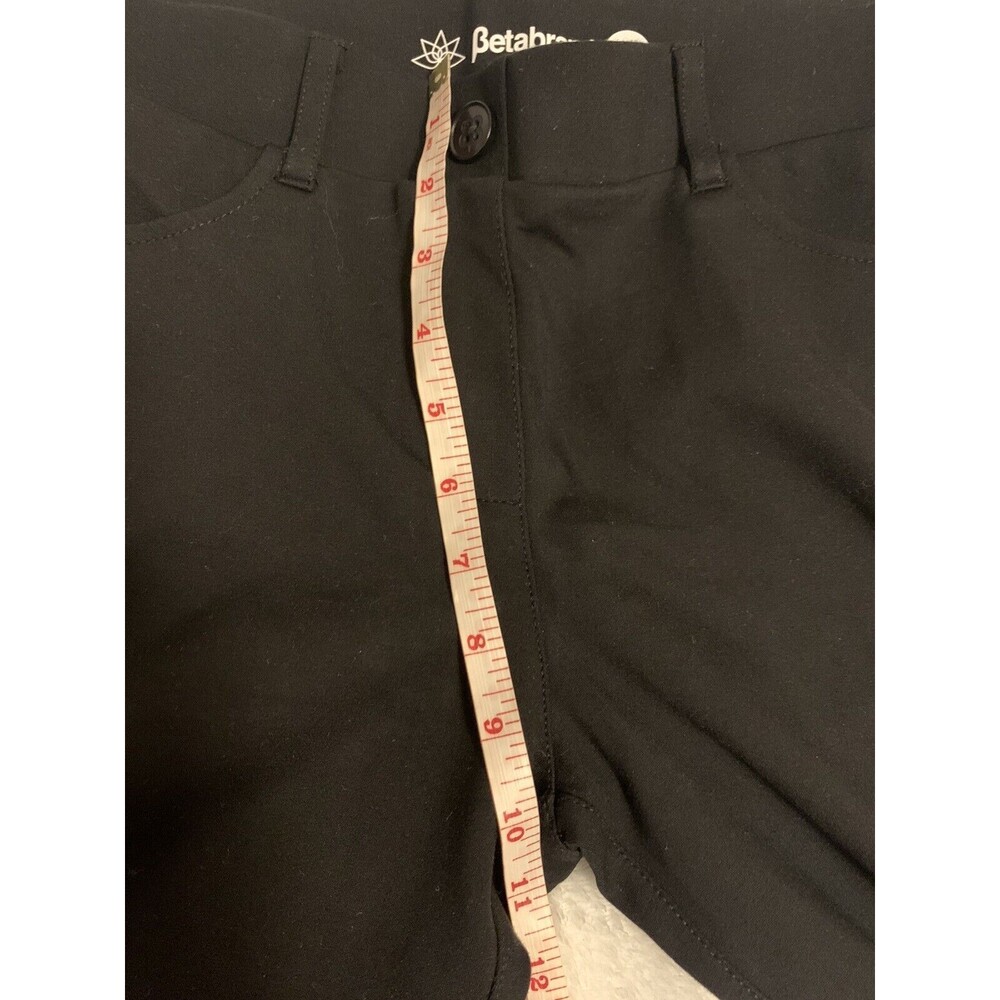 Betabrand Dress Pant Yoga Pants Women M Petite Black Good Straight Leg Stretch - Picture 3 of 6
